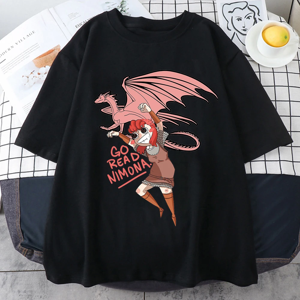 

Nimona T Shirt Fashion Men Aesthetic Harajuku Funny Graphic Kawaii Tshirt Unisex High Quality Cartoon Cotton Tees Shirts Clothes