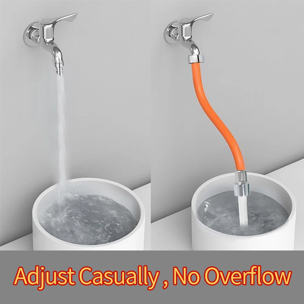 Удлинительная трубка для водопроводного крана ванной комнаты 360° ° Вращающийся