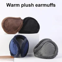 ear warmer wear resistant solid color comfortable to wear winter men women foldable earmuffs ear muff warmer for outdoor