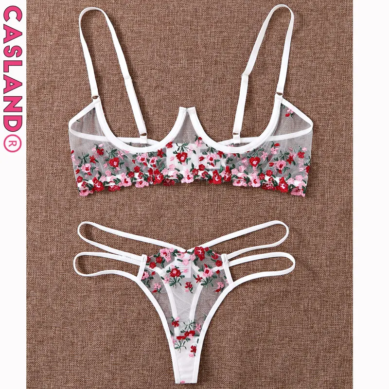 

Комплект нижнего белья с чашками пуш-ап, бюстгальтер с цветочной вышивкой, чувственное женское нижнее белье, металлический костюм с завязка...