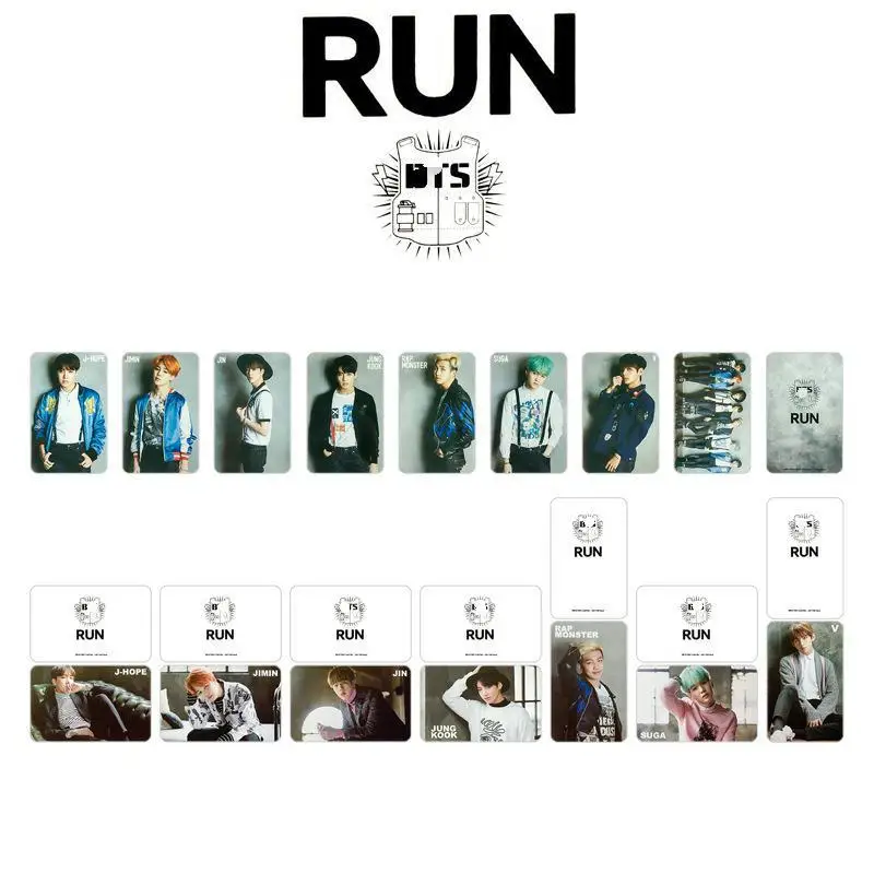 

KPOP Bangtan Boys Japanese Special RUN Card LOMO Card High Quality Photo Card Postcard Cosplay gift JIMIN SUGA JIN Collection