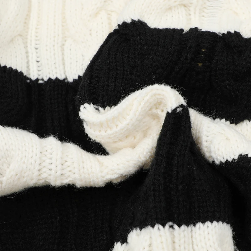 2023 Winter Zipper Stripe Hooded Sweater Men Women High Quaity 1:1 Knitt Sweatshirts Pullover