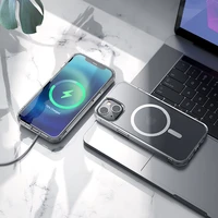 transparent magnetic mobile phone case suitable for all kinds of mobile phones supporting wireless charging of iphone 13 12