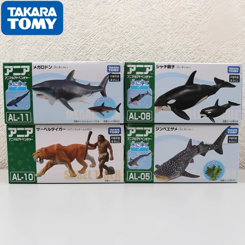 Фото Коллекционная модель Takara Tomy: Симуляция диких животных 2026. Новинка. Оригинальные модели: Мегалодон, Орка, Акула-кит, Синий кит, Саблезубый тигр. №2