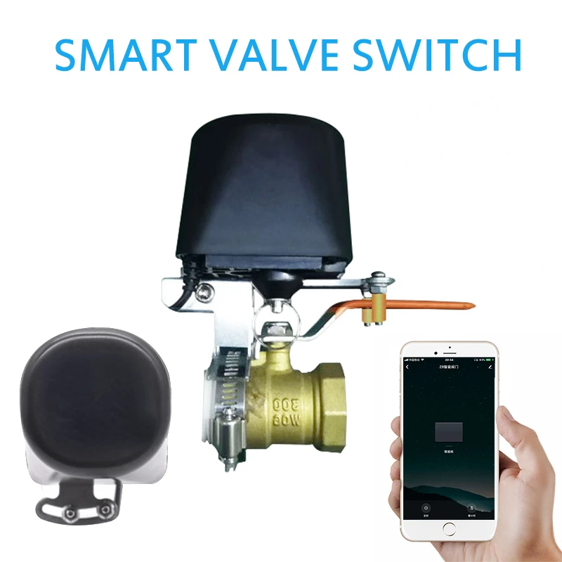 

WiFi Water Valve Gas Valve Automation Smartlife Control Gas Valve Remote Control Work With Alexa Google Home New