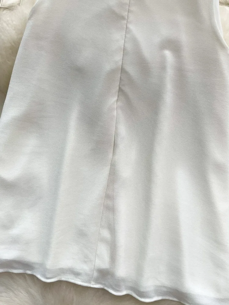 Шикарные Модные женские пикантные шифоновые рубашки Hikigawa без рукавов Летние