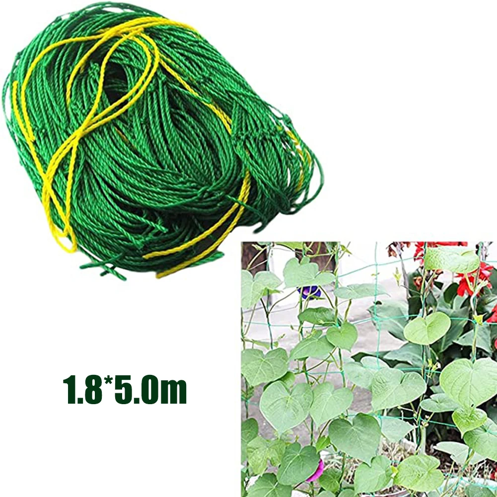 

Nylon Trellis Net Plant Grow Fence Net Trellis Netting 1.8m*5m Garden Support Climbing Creeper Garden Plant Flower Handle Tools