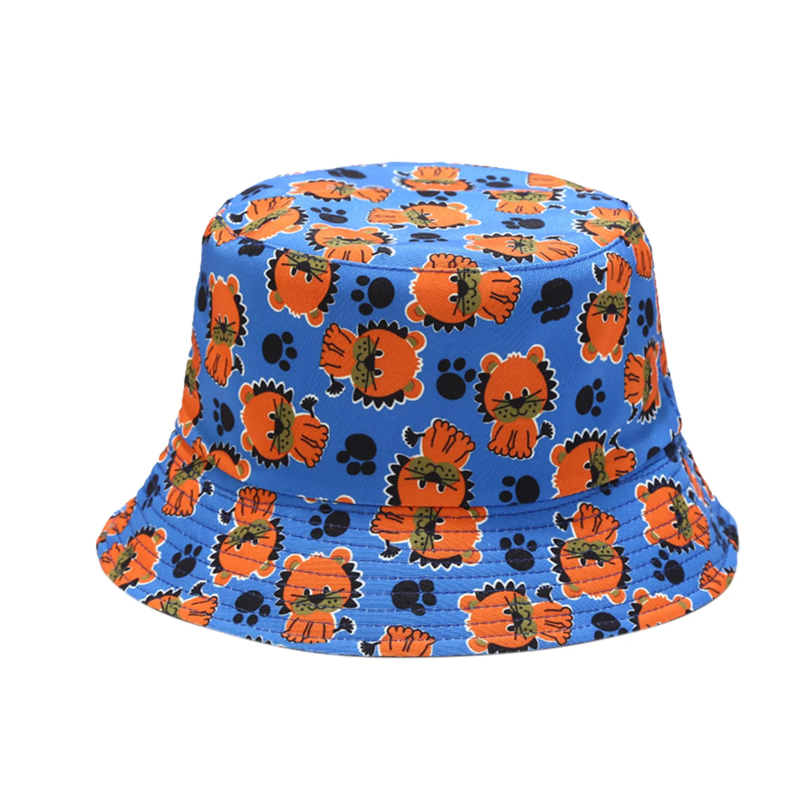 

Baby Bucket Cartoon Double Outdoor Hat Prints Hat Protection Sun Boy Beach Fisherman Cap Toddler Kids Sided Girls Kids Girl Hats