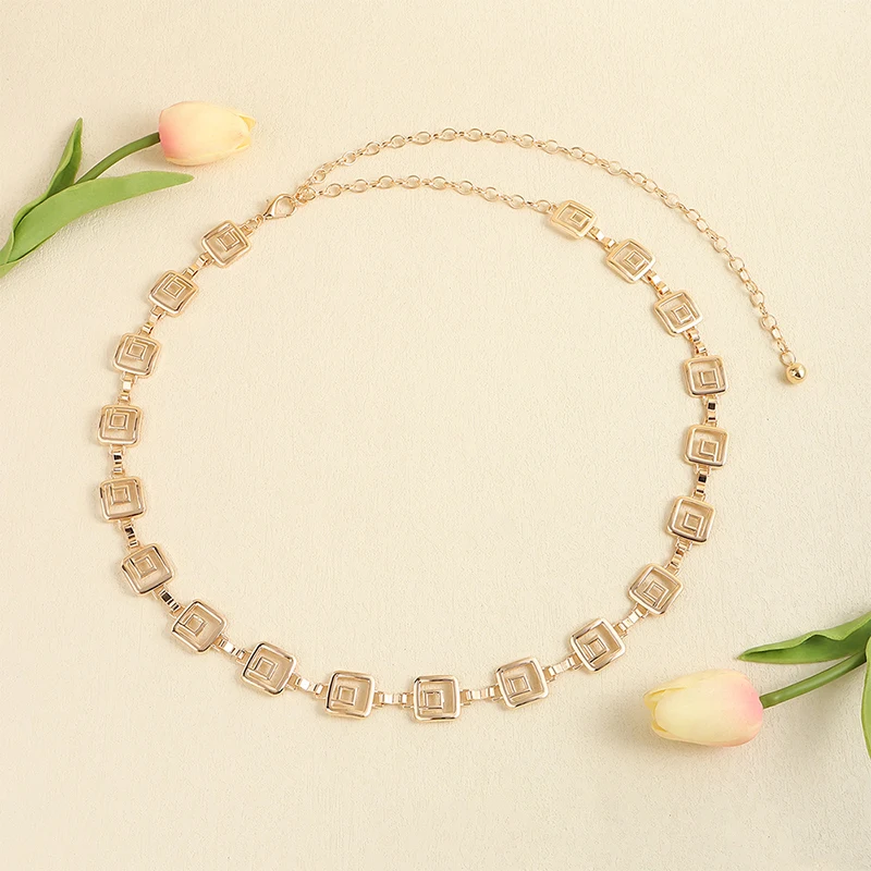 Металлическая поясная цепочка с длинной кисточкой платье декоративная стильный