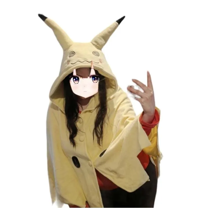 Фото Костюм для косплея Pokemon Anime Mimikyu Pikachu, одежда для Хэллоуина, карнавальная одежда, реквизит для детей, взрослых, девочек №3