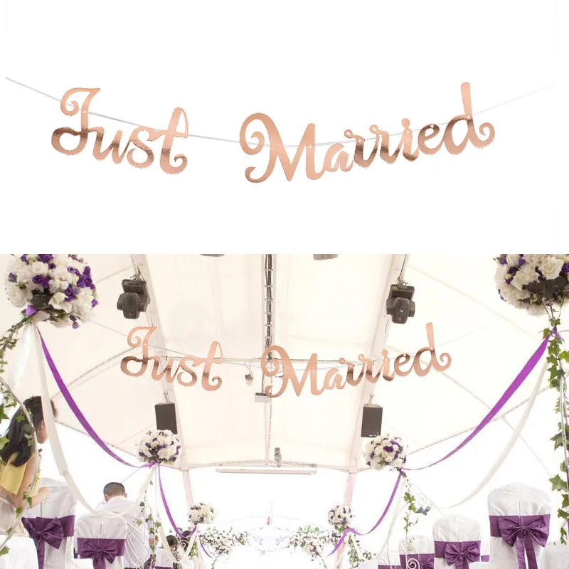 

Винтажная бумажная гирлянда "Marry Me", CYZQ