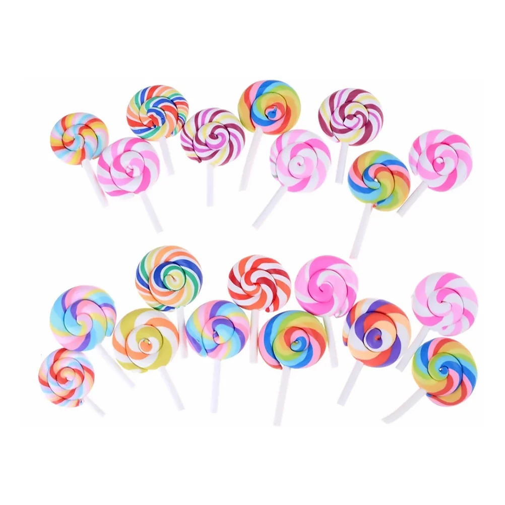 

Lollipop Lollipops Charms Miniature Landscape Decorations Fairy Tale Candy Diy Micro Mini Flatback Embellishments Simulation