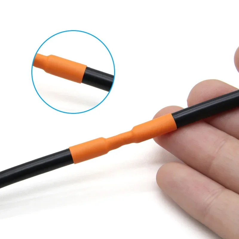 Диаметр термоусадочной трубки оранжевого цвета 2:1 1/3/5 м. Термостойкая проволока