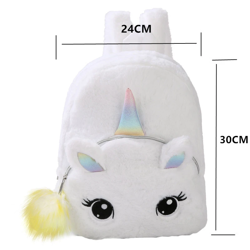 Unicorn Children Bag Cartoon Schoolbags For Girls Kindergarten Small Bags Pink Backpack School Grade 1  Handbag Plush Toy Bags