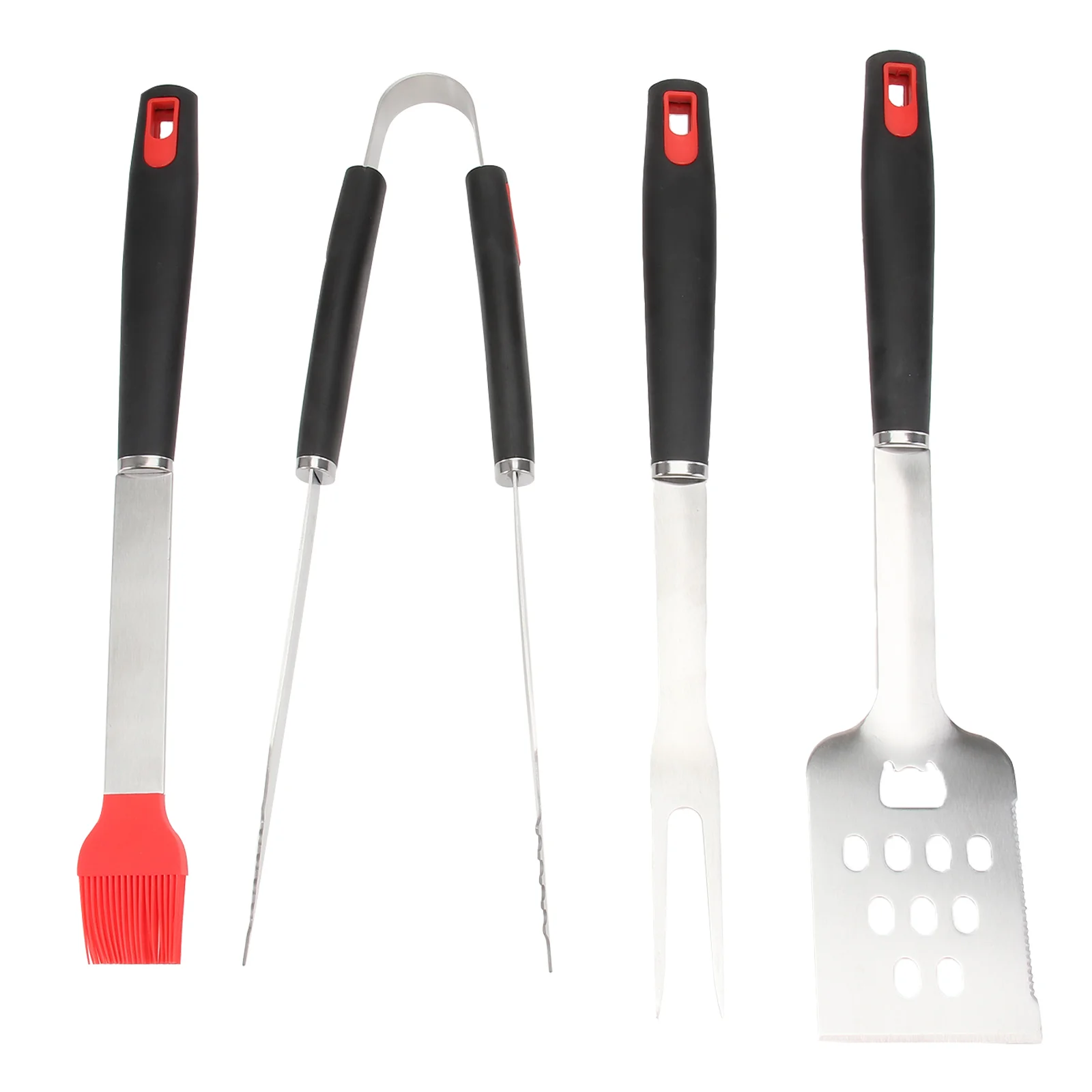 

4 Pcs Barbecue Spatula Grill Tongs Grilling Cooking Accessories Grilling Tools Barbecue Tool Stainless Kitchen accessories