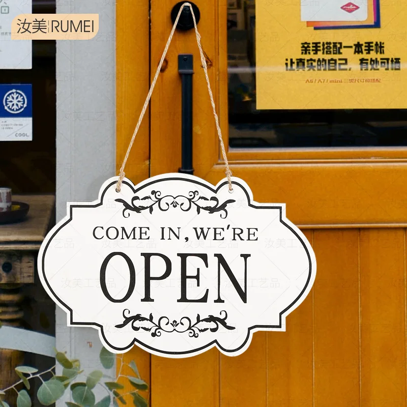 

Двухсторонний дверной знак, деревянный список, креативное открытое/закрытое оформление бара и магазина, деловой знак