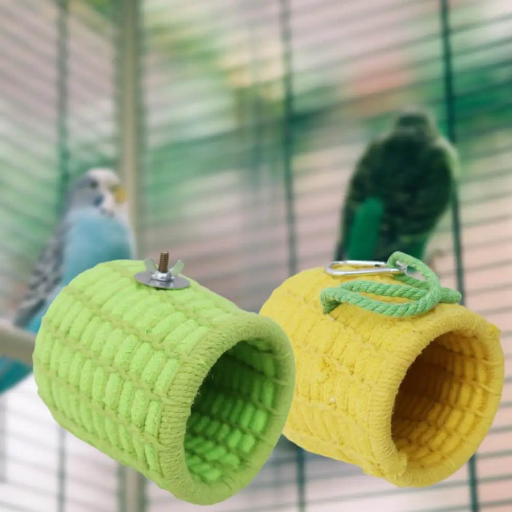 Уютная кровать в виде маленького животного Тканое укрытие гамак для птицы