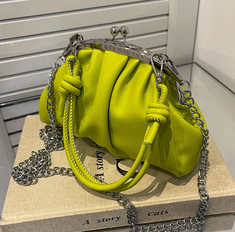 

Pu Leather Female Bag Chain Clouds Handbag Underarm Handbags for Women Fashion Women's Bag 2022 Trend Summer Crossbody Bags