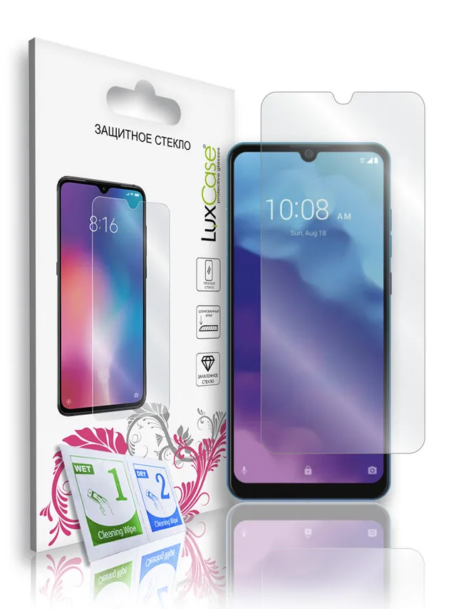 Защитное стекло для ZTE Blade A7 2020 / на ЗТЕ Блейд А7 На плоскую часть экрана 0 2 мм -