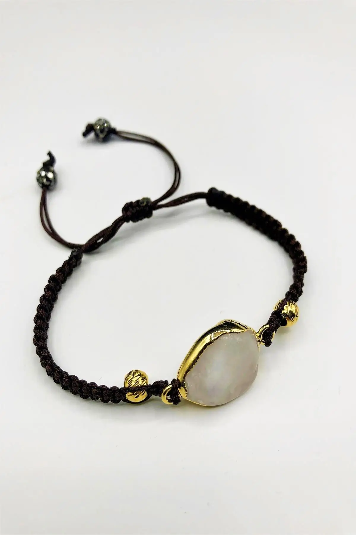 

Natural stone Quartz Stone Gold Plated Handmade Women 'S Bracelet Tkrb31