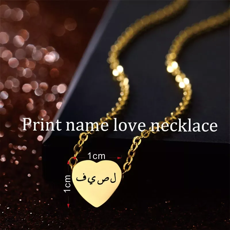 Arabic Name Custom Necklaces For Women Men Gold Silver Color Stainless Steel Chain Pendant Necklace Jewelry