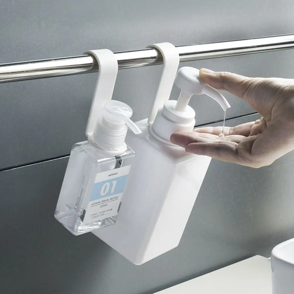 

8Pcs White Soap Dispenser Bottle Hook Plastic Shower Gel Hanging Rack Bottle Hanger Hook