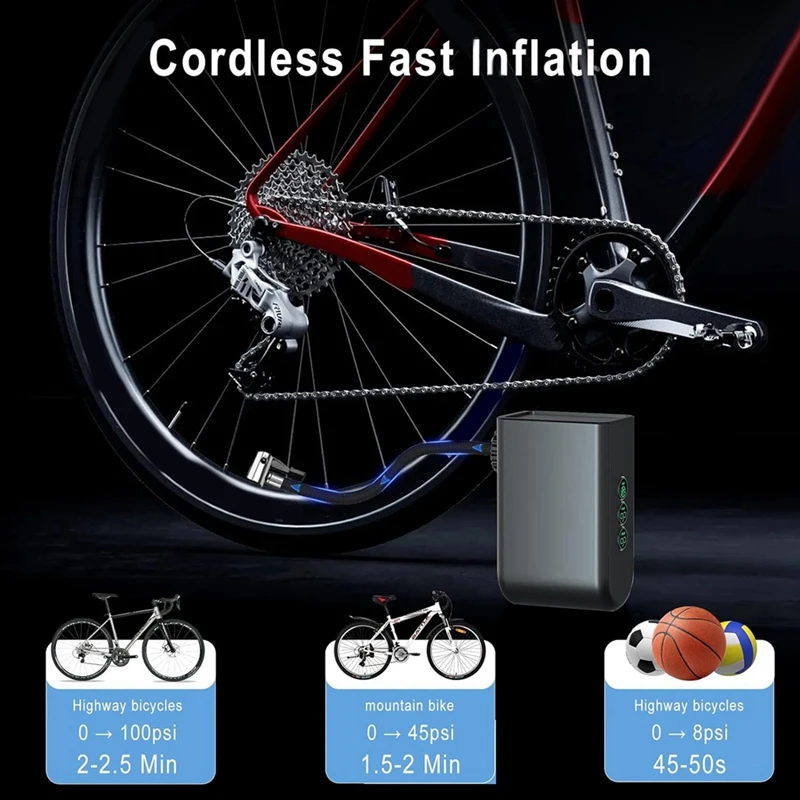 Велосипедный мини-насос 1260 psi велосипедный насос для шин мАч перезаряжаемый