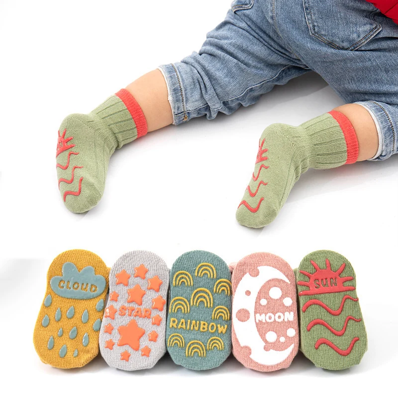 

0-1Y New Autumn Winter Warm Baby Socks Non Slip Dispensing Baby Toddler Tube Socks Cute Cartoon Floor Socks for Early Education