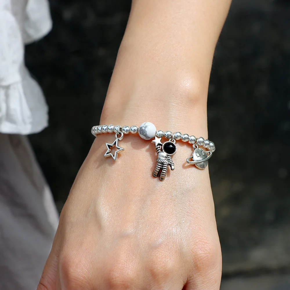 Браслет с бусинами из гематита браслет натурального халцедона подвеской в виде