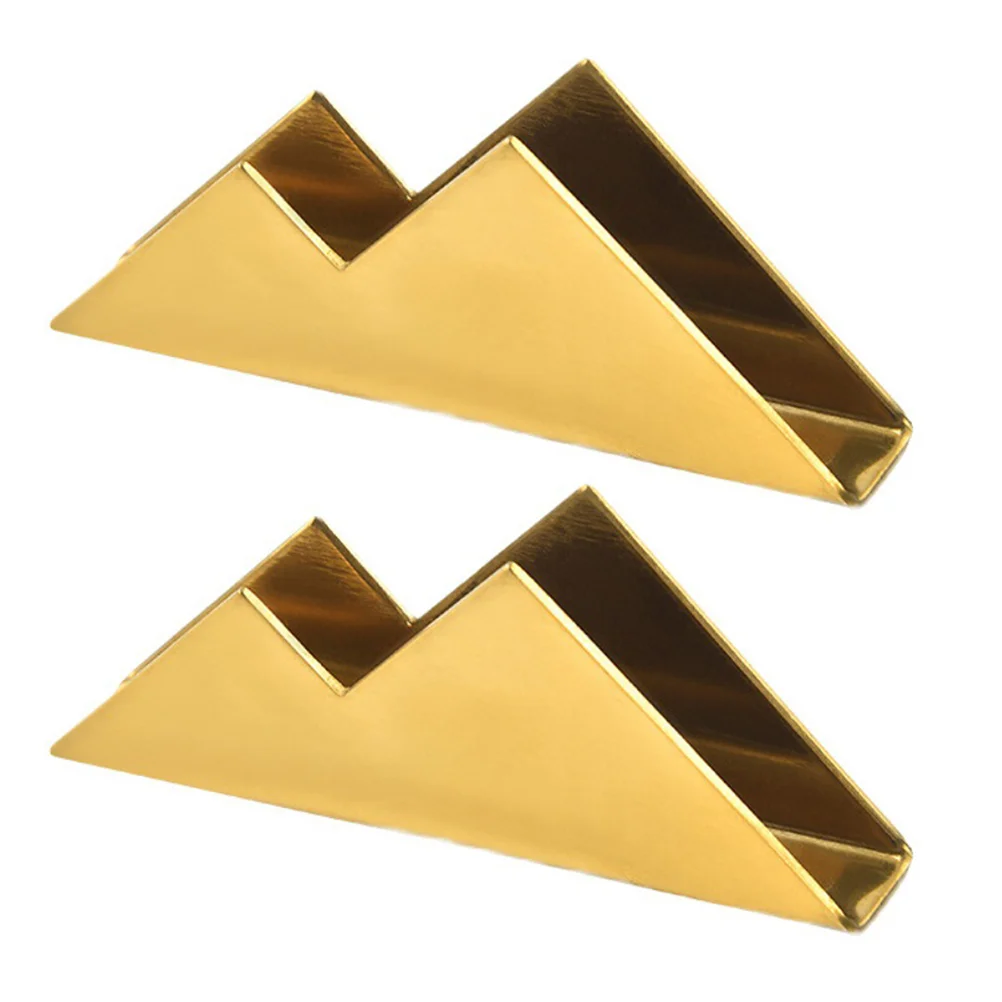 

2pcs Business Card Organizer Business Card Holder Stainless Steel Cards Holder