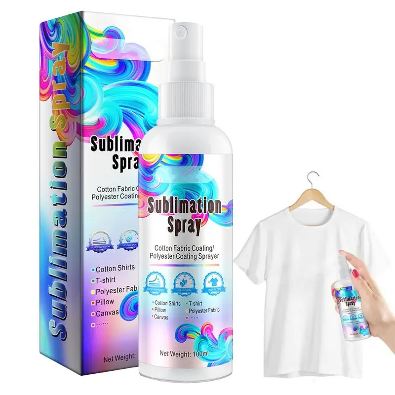 100ml Sublimation Coating Self-Drying Baking-Free Coating Spray For Sublimation Transfer Printing Cotton/T-shirt/Gift Box/Canvas