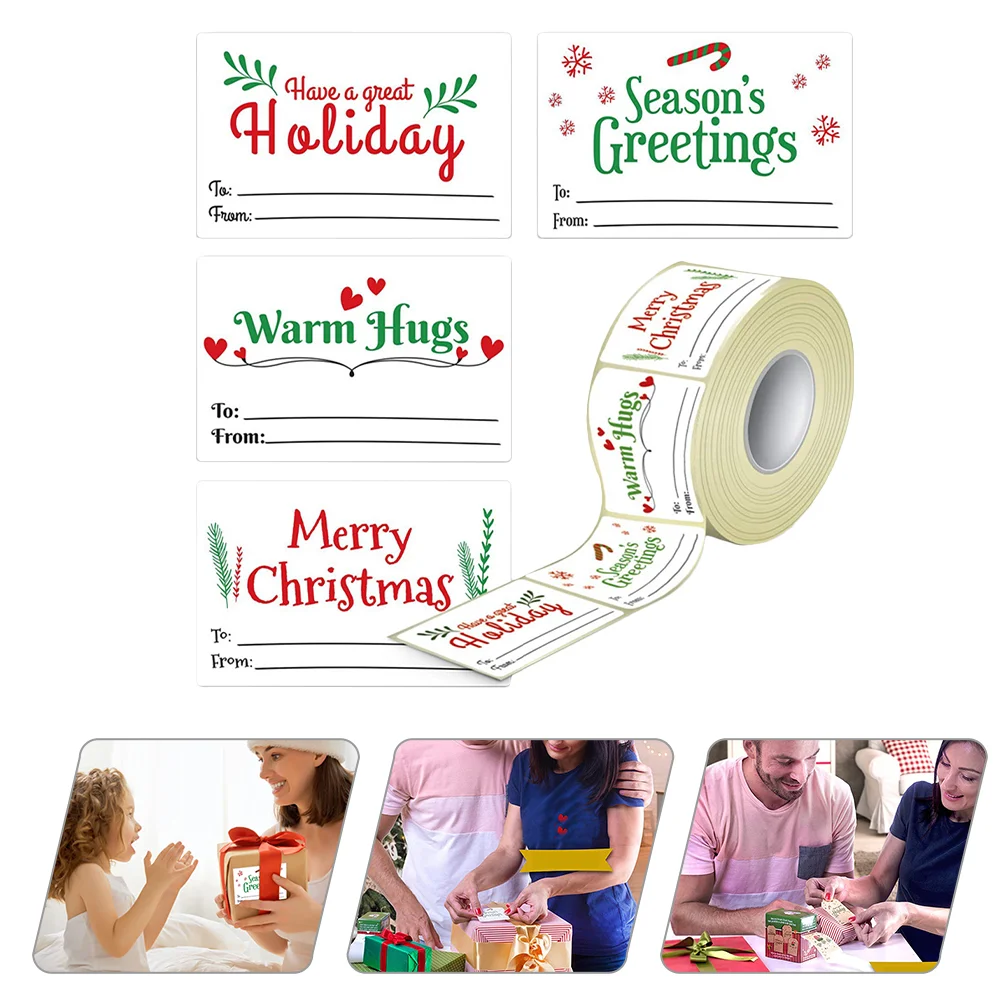 

Stickers Gift Christmas Tags Sticker Labels Holiday Seal Envelop Labelname Packing Present Wrap Biscuit Packaging Sealing