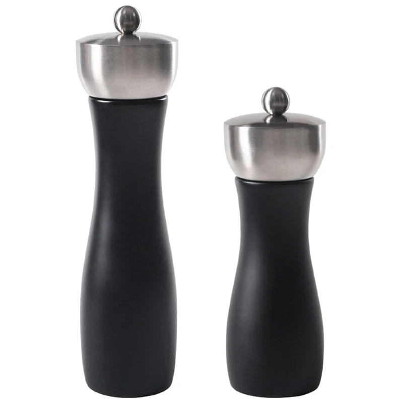 

Promotion! Wooden Pepper And Salt Mills Grinder Manual Kitchen Tools Adjustable