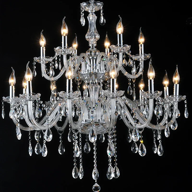 KERWIN Роскошный стиль Хрустальный подвесной светильник Европейская свеча Лампа