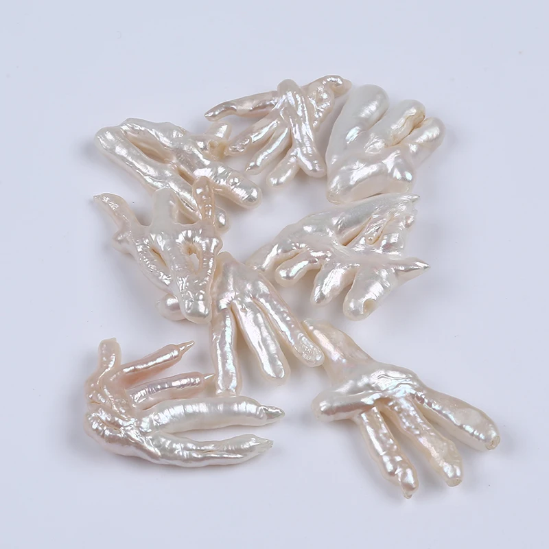 

Baroque Irregular Claw Shaped White Natural Loose Freshwater Pearl