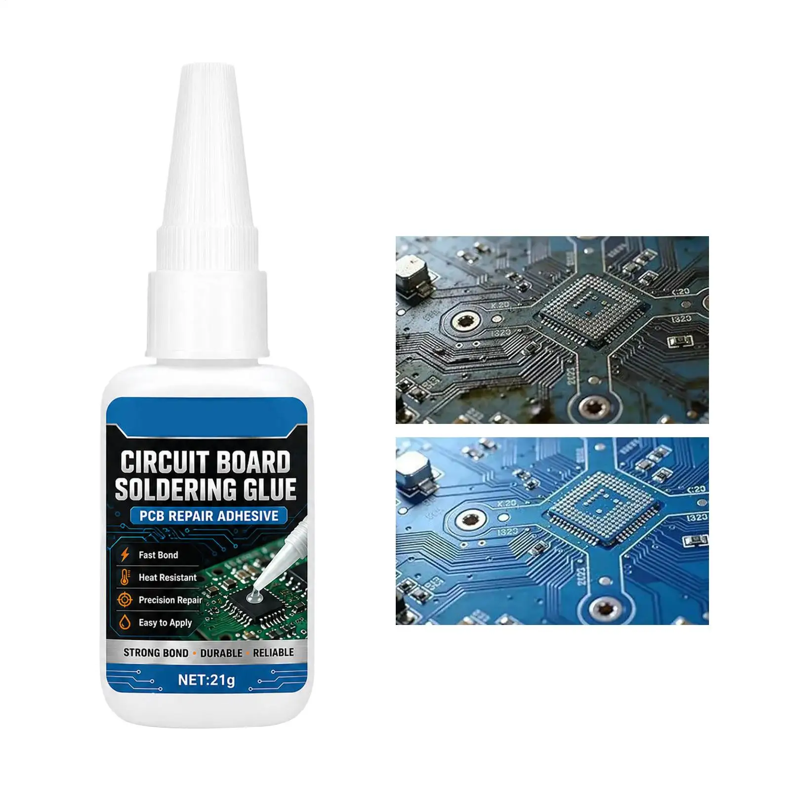 Фото Токопроводящий клей для пайки печатных плат, защитный клей для электроники, для офиса, студии, дома, мастерской, промышленности №1