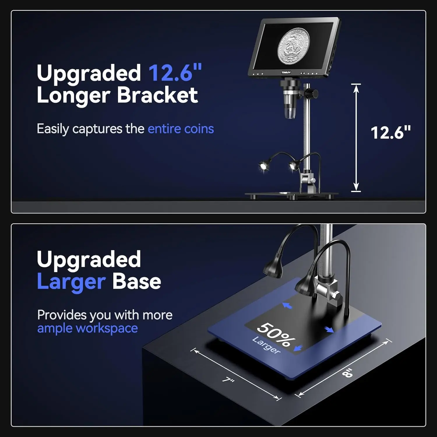 Микроскоп TOMLOV DM9 Max 10 1 &quotHD IPS HDMI