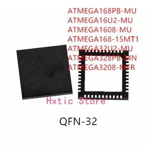 10PCS ATMEGA168PB-MU ATMEGA16U2-MU ATMEGA1608-MU ATMEGA168-15MT1 ATMEGA32U2-MU ATMEGA328PB-MN ATMEGA3208-MFR QFN-32