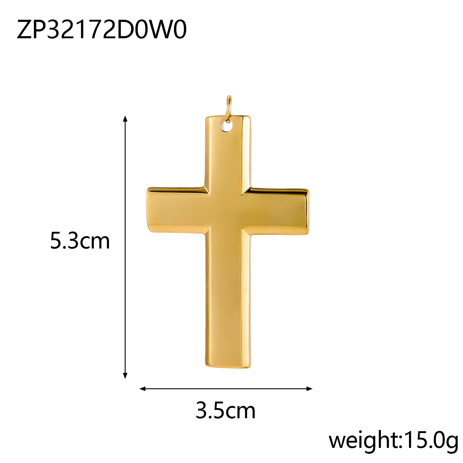 Простое зеркальное полированное ожерелье с крестом carliдана Очаровательная