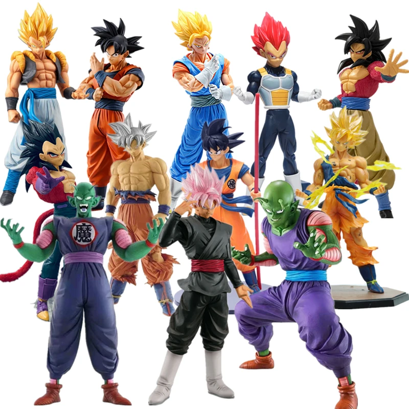 

Dragon Ball Anime Figurine Model GK Super Saiyan Rose Son Goku Action Figure Gohan Figures Vegeta Statue Collection Toy Figma