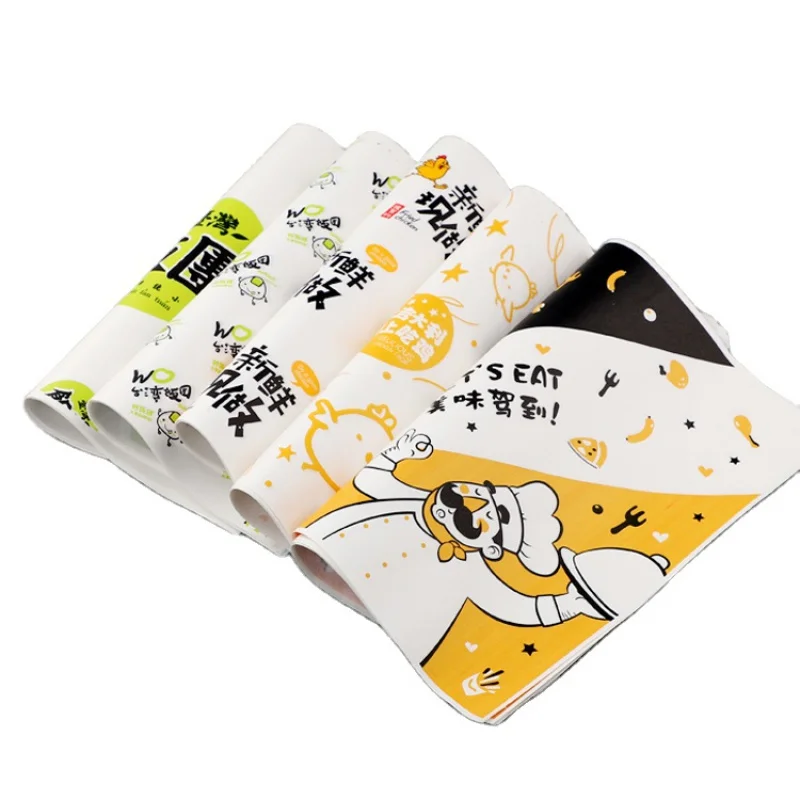

Oilproof Custom Logo Printed Greaseproof Oil Greaseproof Wax Food Wrapping Paper Offset Printing Virgin Baking Paper Wood Pulp