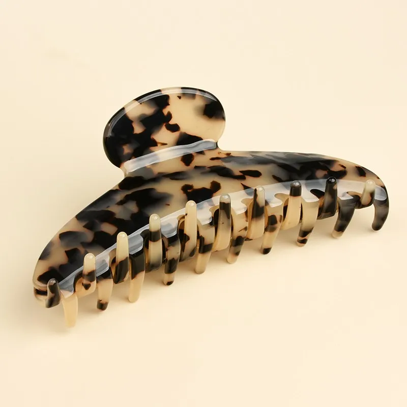 Заколка для волос леопардовая Женская длинный зажим из ацетата 12 размеров