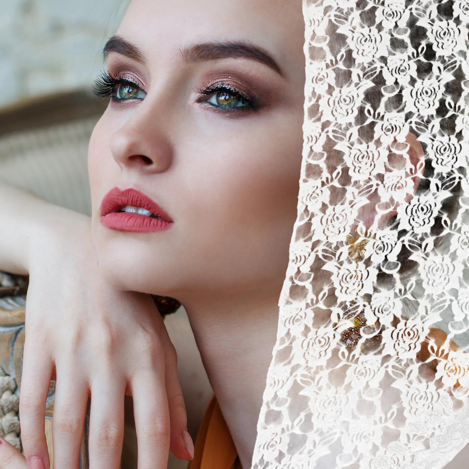 Церковная месса вуаль кружевной треугольный шарф шаль для девочек мантилья