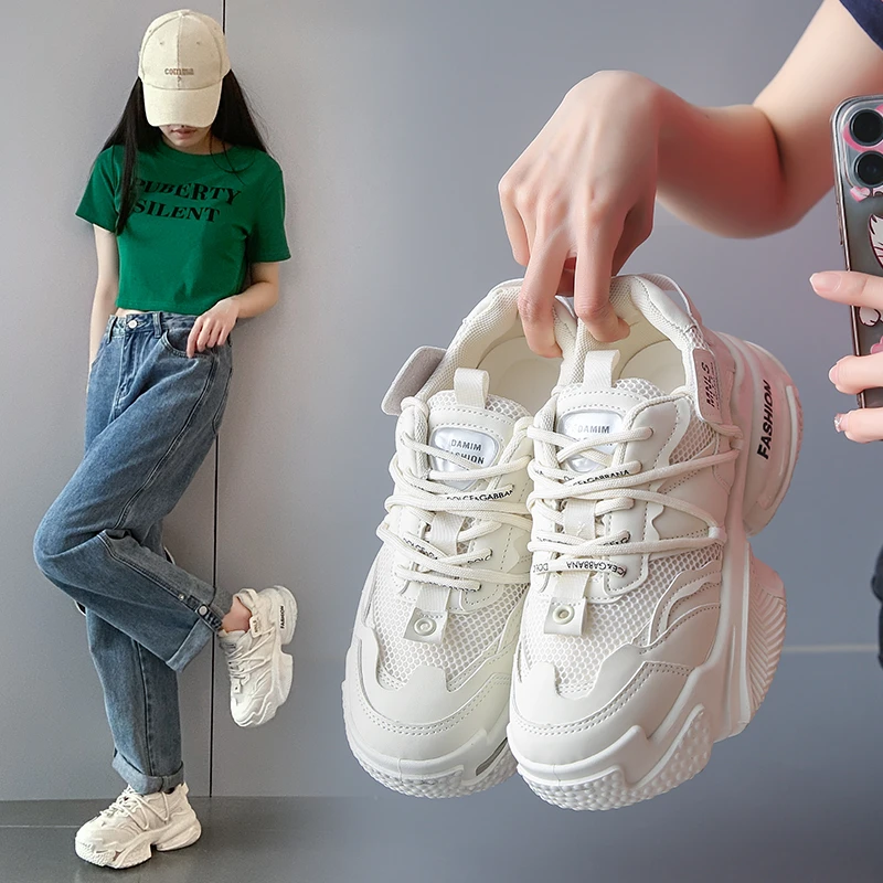 2023new Spring/Summer Tennis Women's Shoes Fashion Leisure Outdoor Sports Platform Running Shoes Vulcanized Leisure Basketball