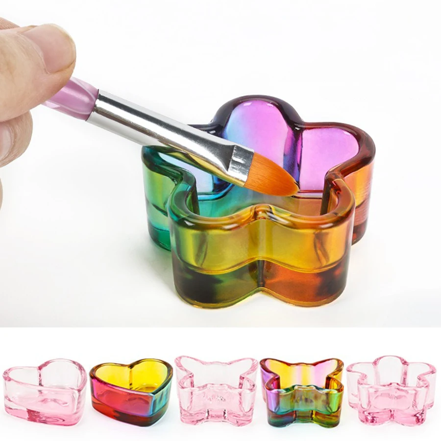 1 шт. Радужная Хрустальная прозрачная стеклянная тарелка для жидкости чашка