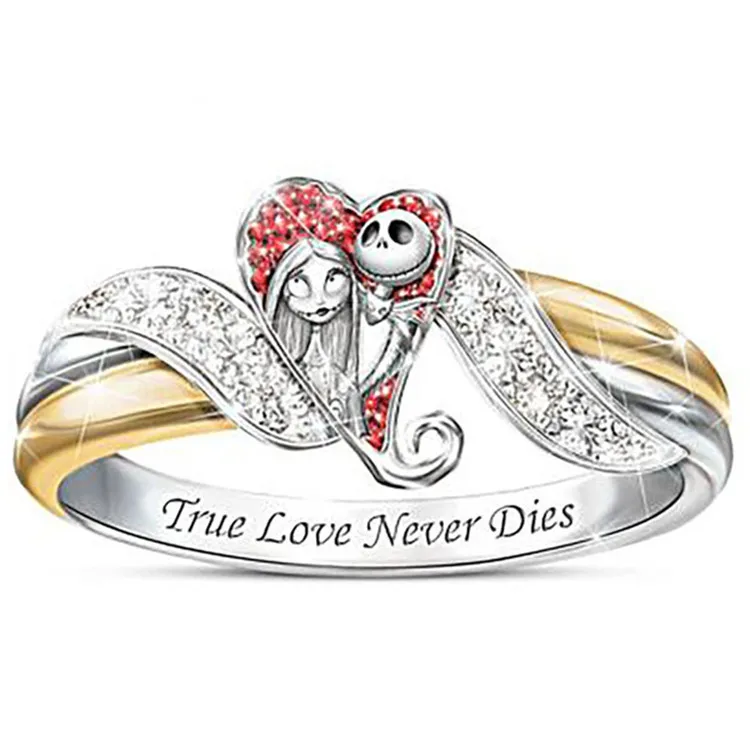 

Кольцо на Хэллоуин с надписью «True Love Never Dies»
