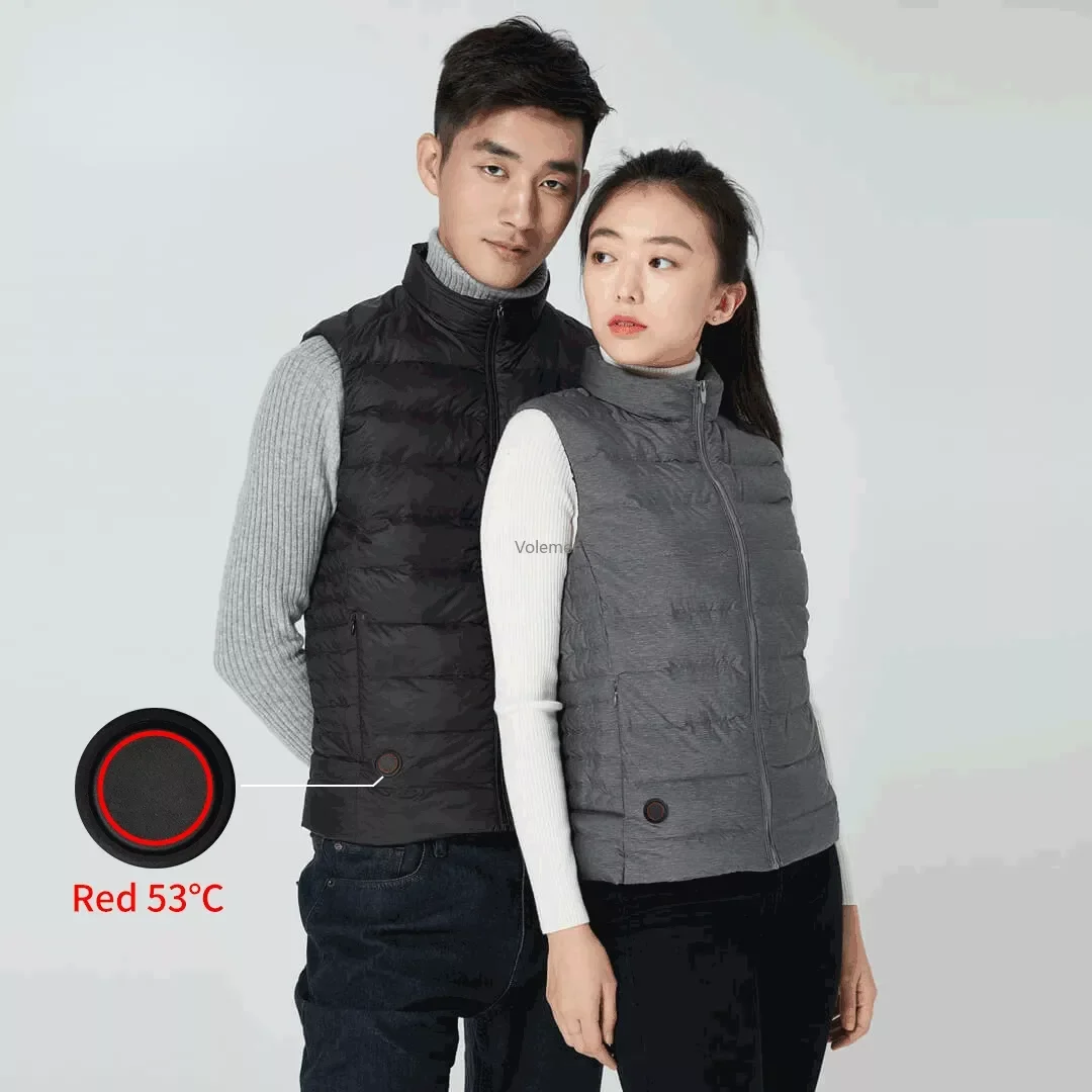 

Хлопковый Графеновый жилет с USB, теплый жилет с нагревательным гусиным пухом, 4-скоростной Регулируемый жилет, гоночная куртка, лучший для зи...