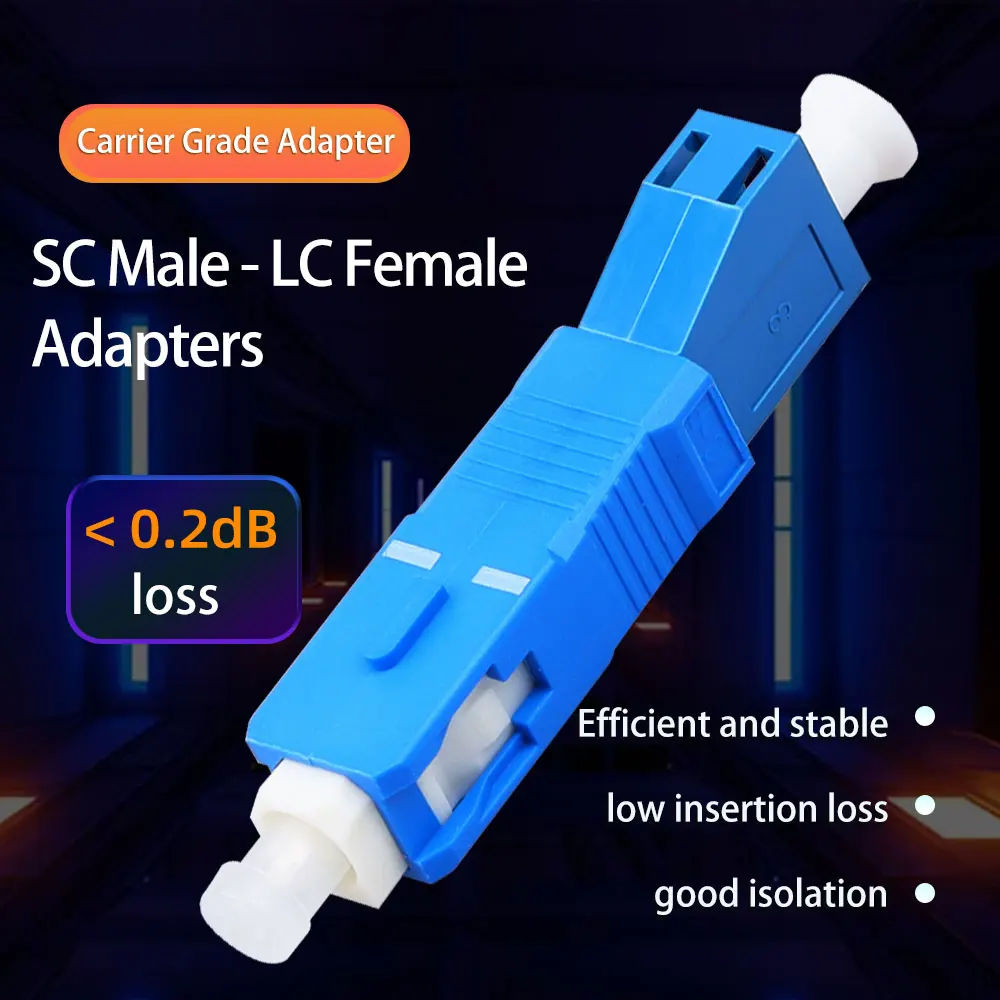 Skylynn High Quality 10 PCS Low Insertion Loss SC Male to LC Female Optical Fiber Adapter