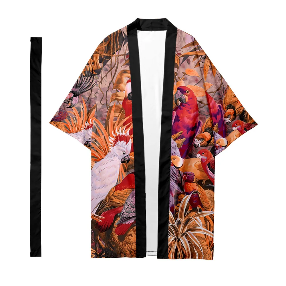 Кимоно мужское в этническом стиле длинная рубашка японском юката 2 |