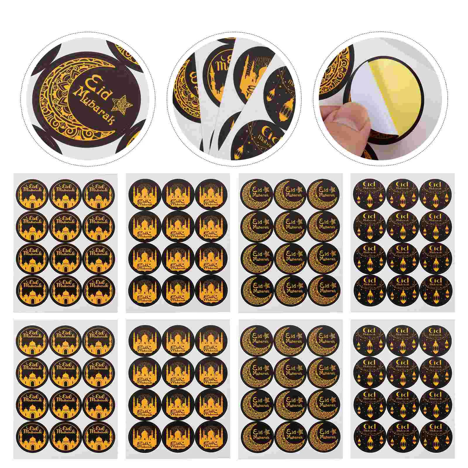

Sticker Eid Party Ramadan Stickers Mubarak Supplies Decoration Gift Label Labels Muslim Seal Festival Scrapbooking Packaging